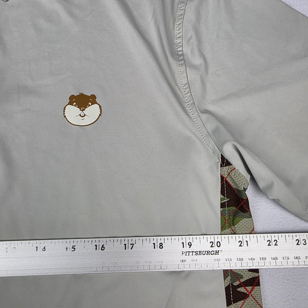 RSVLTS Caddyshack Golf Polo Shirt Mens Large Gray Short Sleeve Polyamide Spandex - Picture 8 of 13